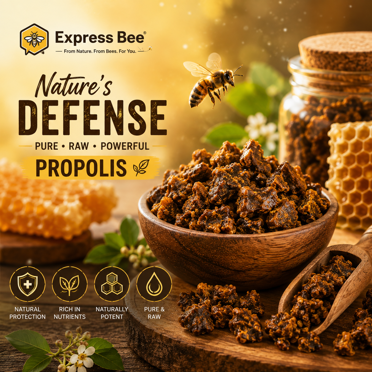 Express Bee Natural Raw Propolis – 100 g